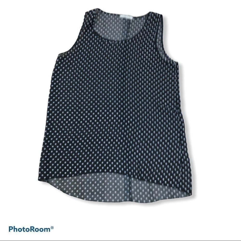 Amber Blue polkadot sleeveless women’s blouse
